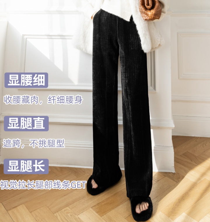 Loose high waist wide leg pants Casual long pants for women