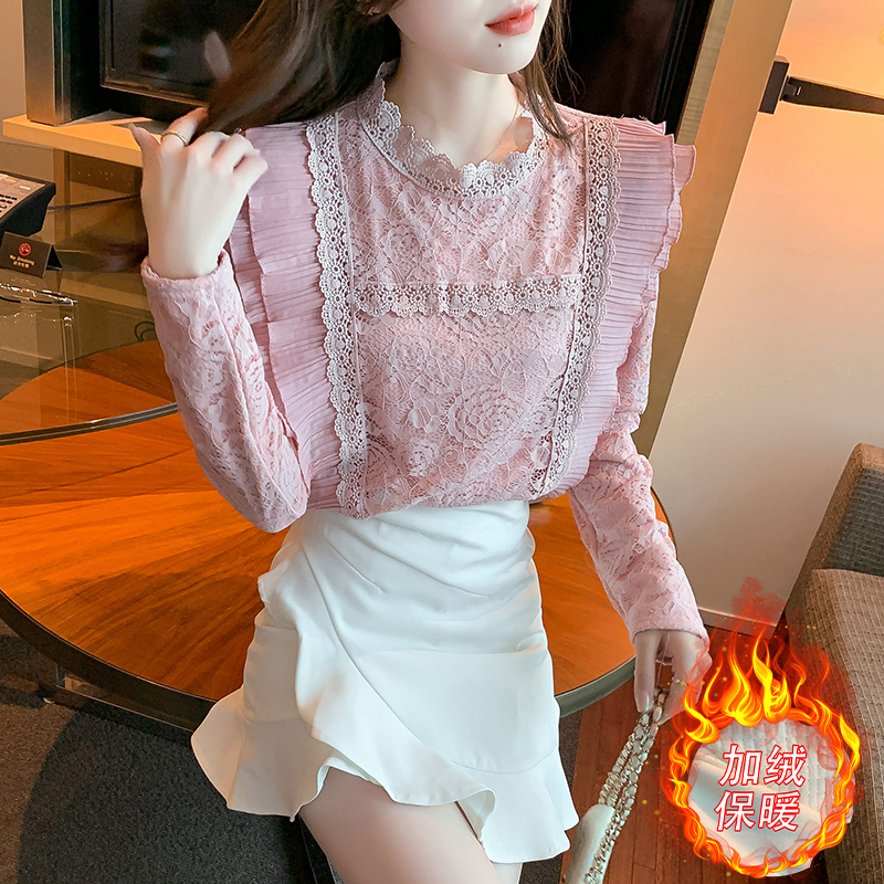 Lace long sleeve bottoming shirt winter warmth underware