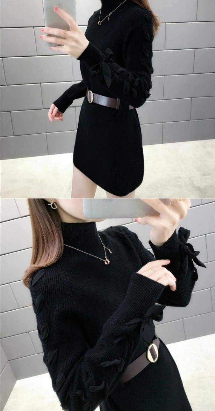 Western style bottoming shirt long sweater for women