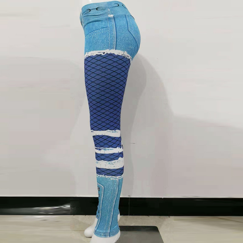 Sports denim yoga sexy leggings for women