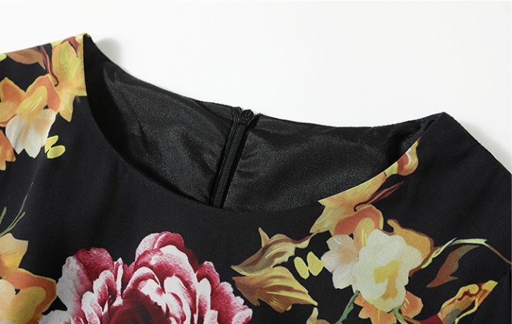 Medium waist pullover printing spring dress