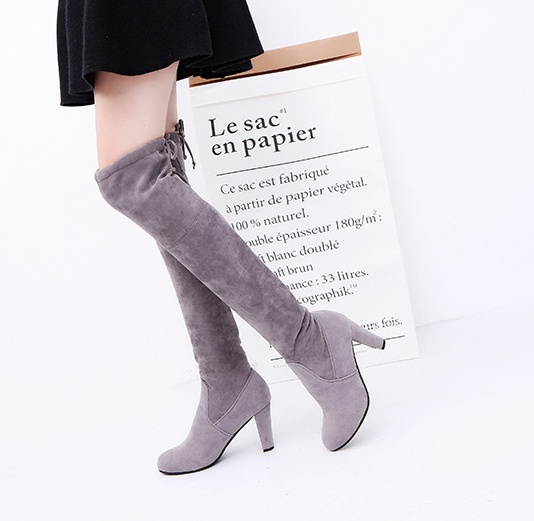 Winter high-heeled boots thick large yard thigh boots