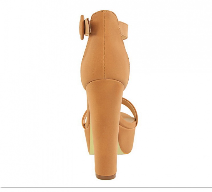 Belt buckle thick sandals slim high-heeled shoes for women