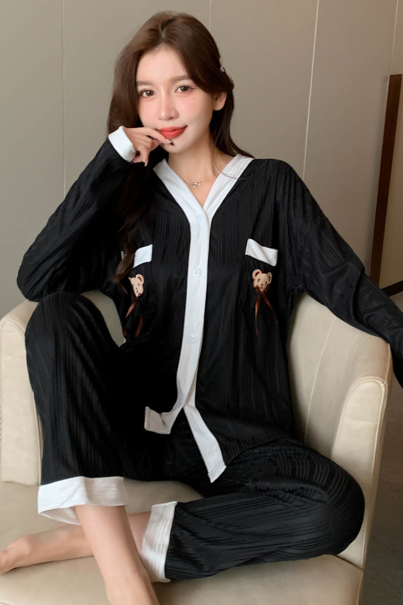 Homewear pajamas long pants 2pcs set for women