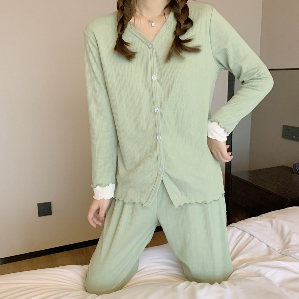 Fresh pajamas long sleeve cardigan a set for women
