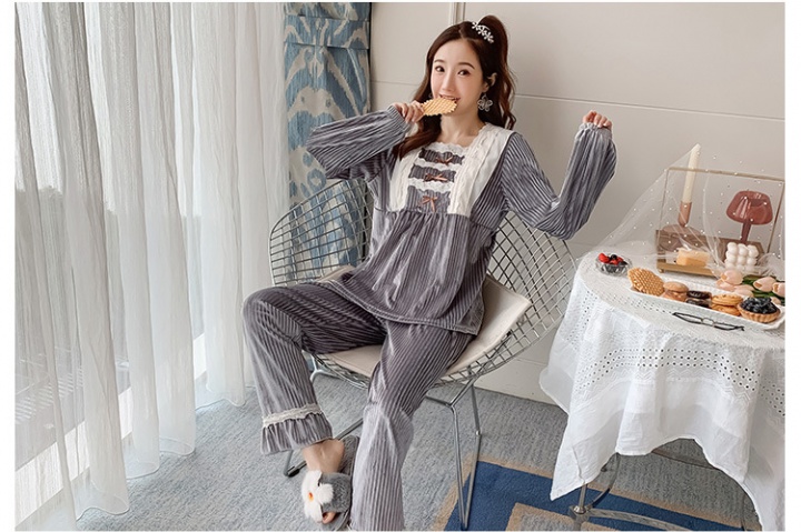 Spring and autumn long sleeve autumn and winter pajamas a set