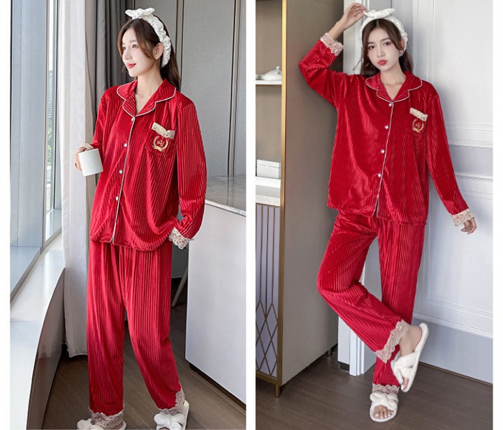Homewear cardigan pure pajamas 2pcs set for women