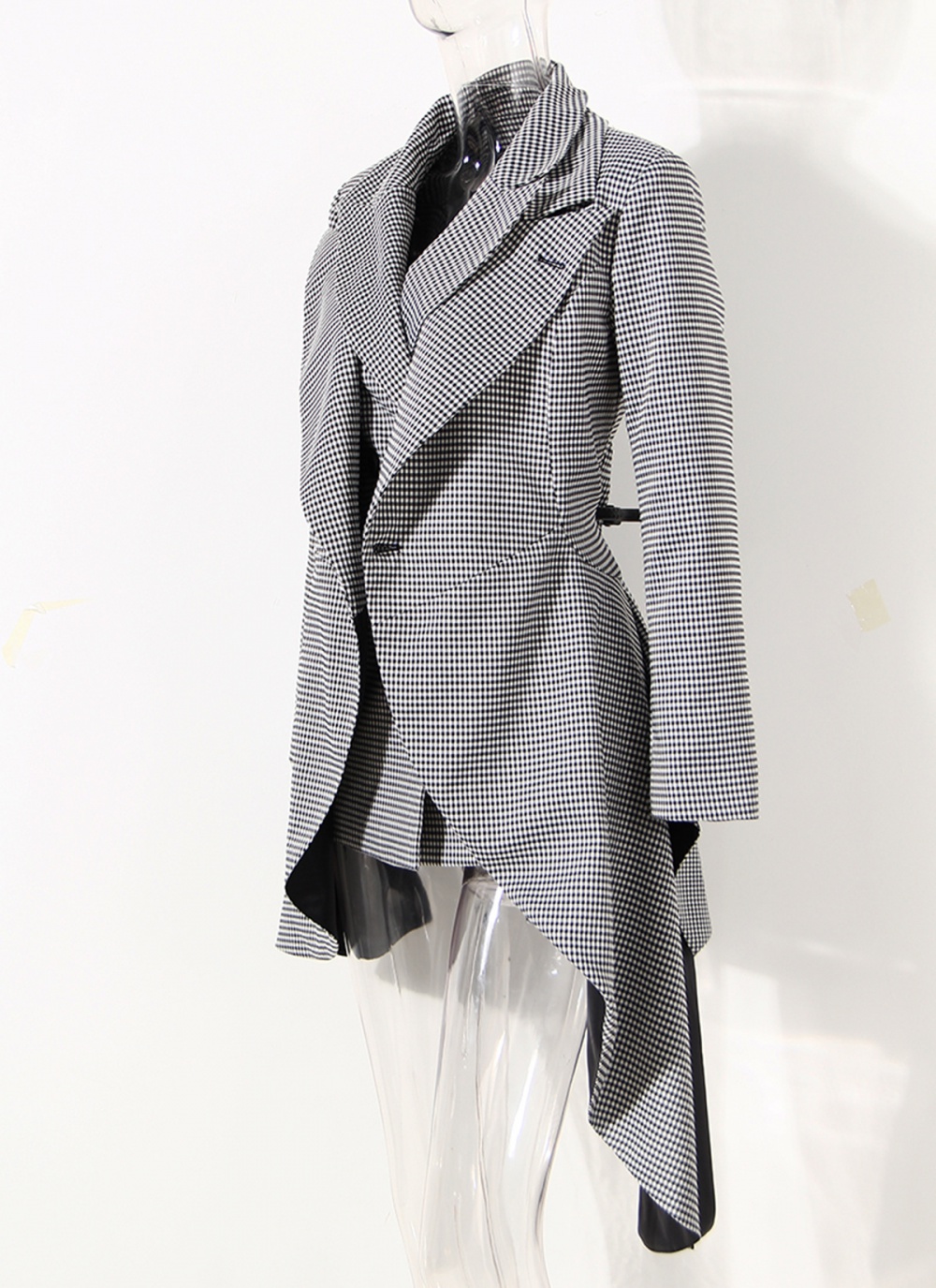 Spring Pseudo-two business suit asymmetry coat