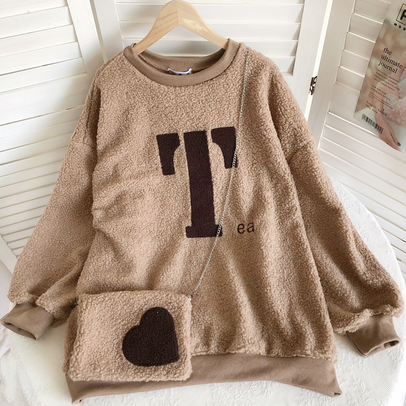 Lazy all-match hoodie long sleeve Korean style coat for women