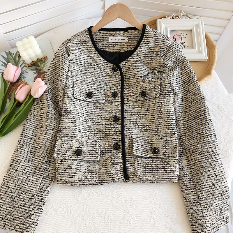 Ladies autumn and winter tops single-breasted coat for women