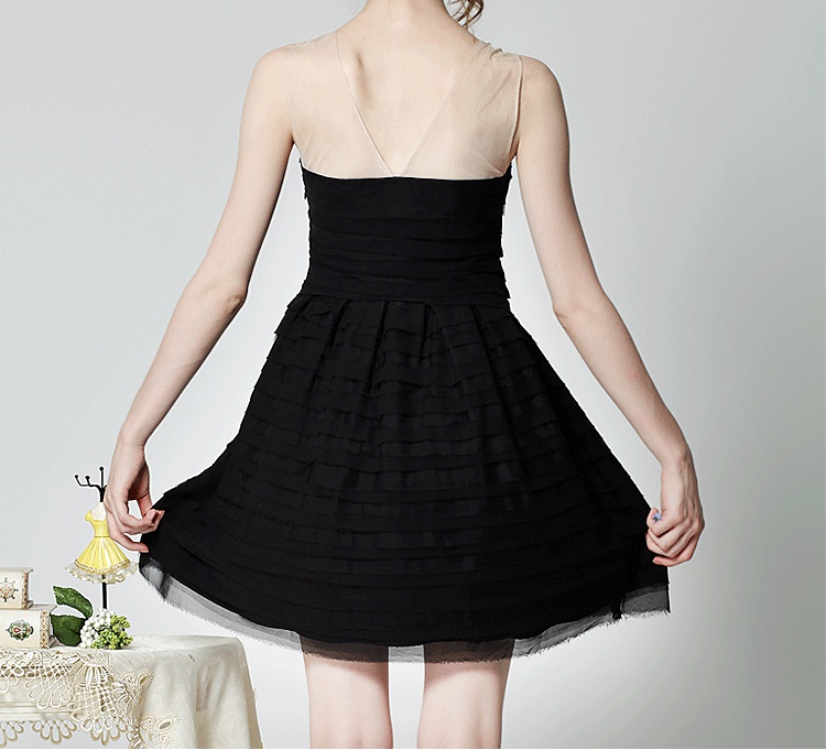 Beading lace thick and disorderly dress for women