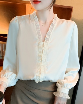 Retro France style shirt temperament chiffon shirt for women