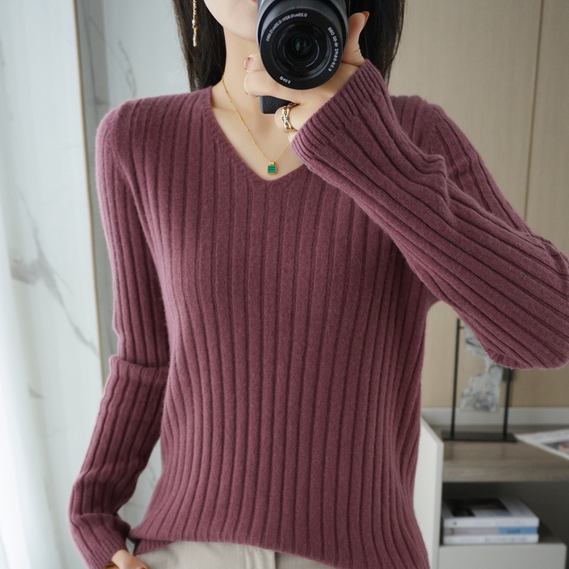 Slim tops long sleeve sweater for women