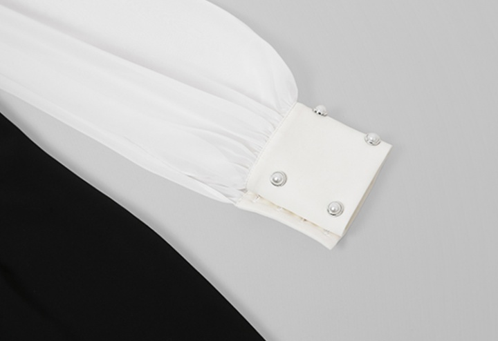 Lantern sleeve slim spring elegant temperament dress