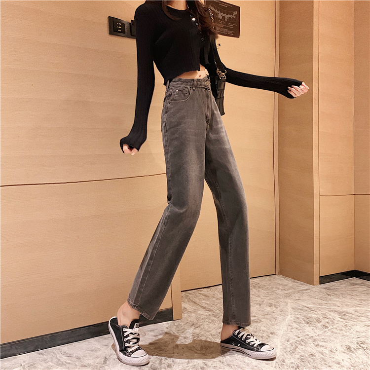 Autumn and winter fashion jeans high waist long pants for women