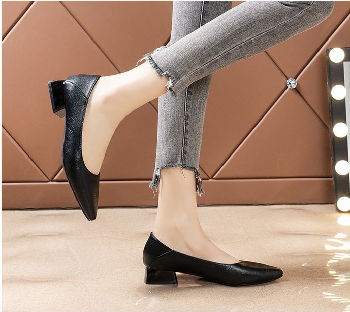Korean style pointed shoes low fashion flattie for women