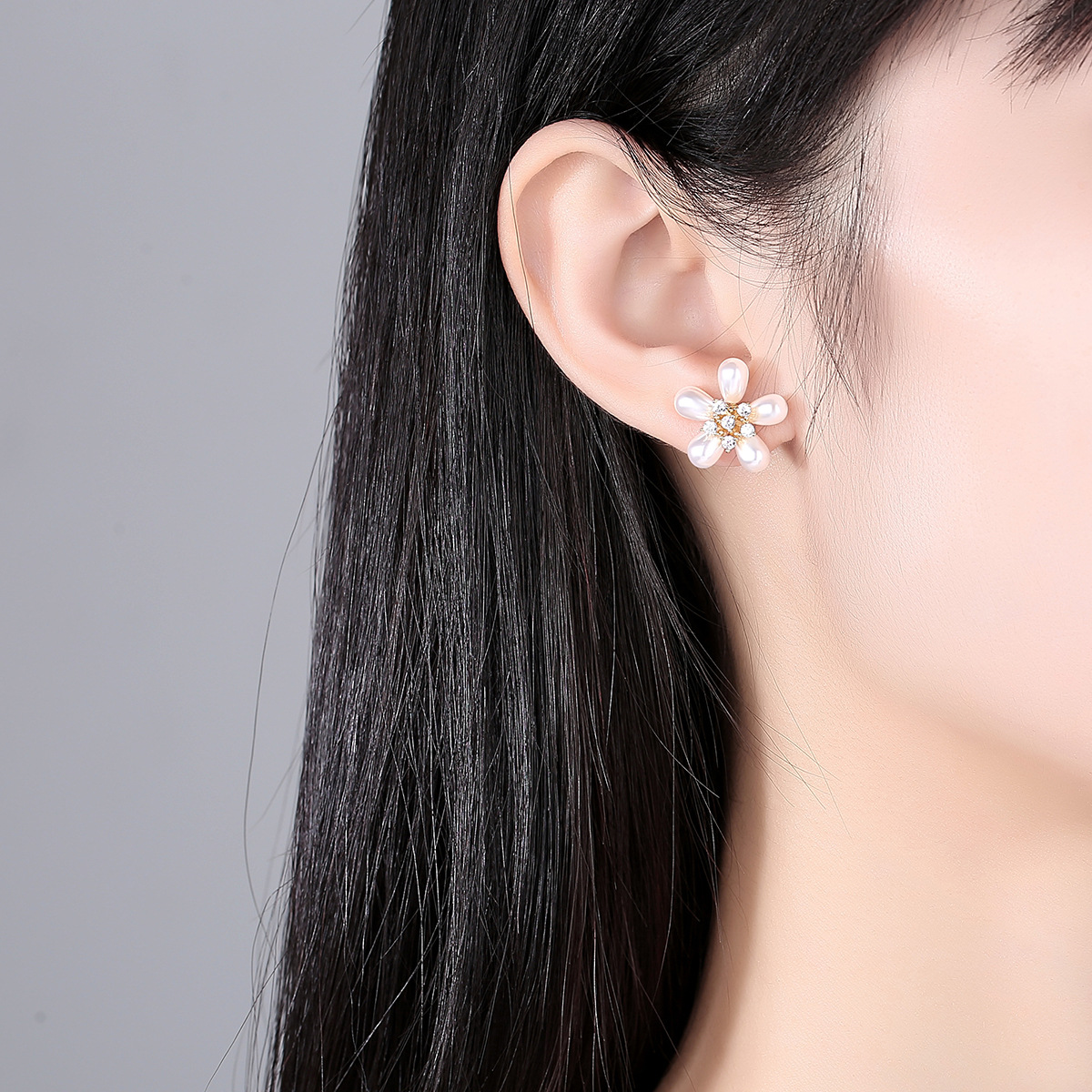 Colors earrings pearl stud earrings for women