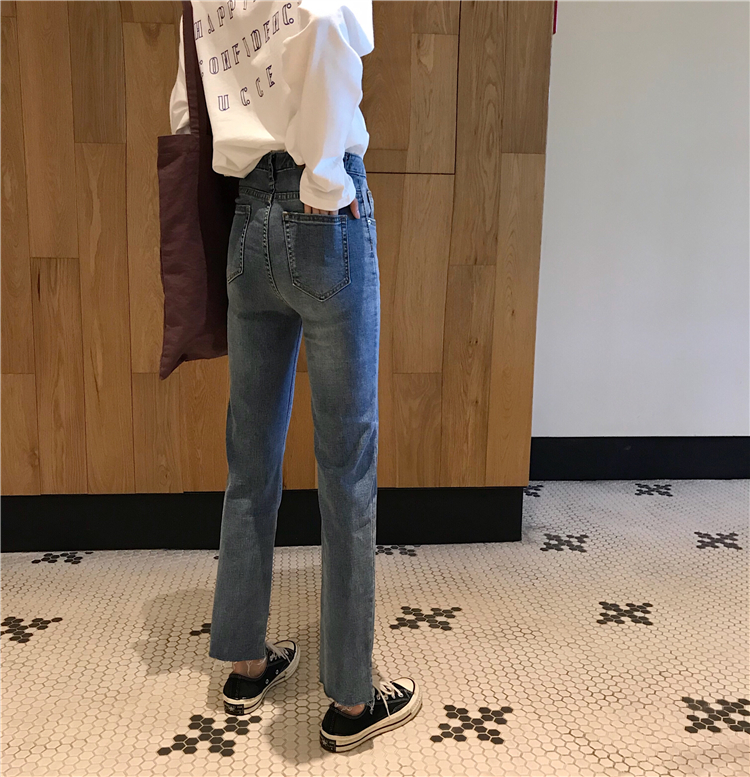 Student retro pants elasticity jeans for women