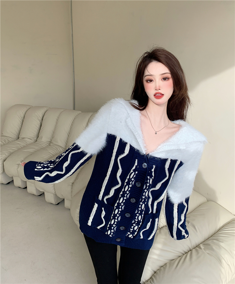 Loose lazy sweater Korean style knitted tops
