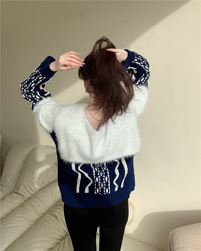 Loose lazy sweater Korean style knitted tops