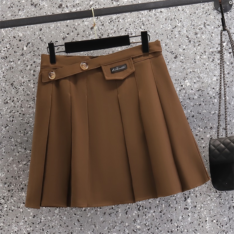 High waist fat slim all-match large yard skirt for women