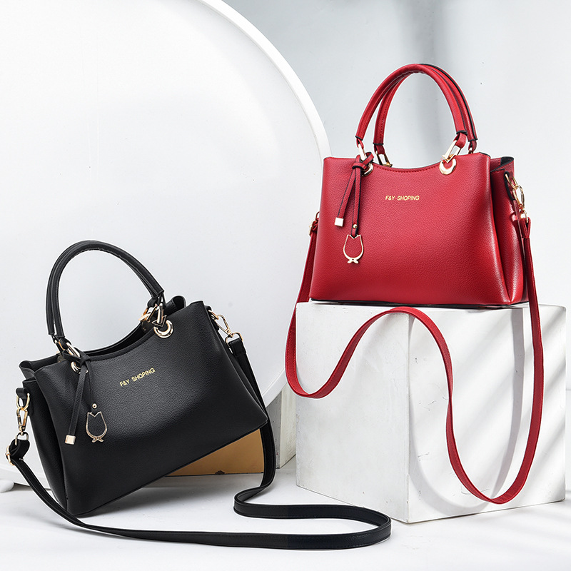 Red high capacity handbag bride fashion shoulder bag for women