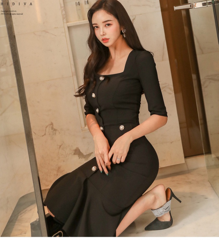 Slim sexy Korean style formal dress mermaid package hip dress