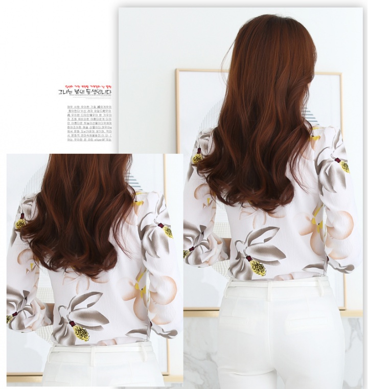 Korean style spring tops autumn slim shirt for women
