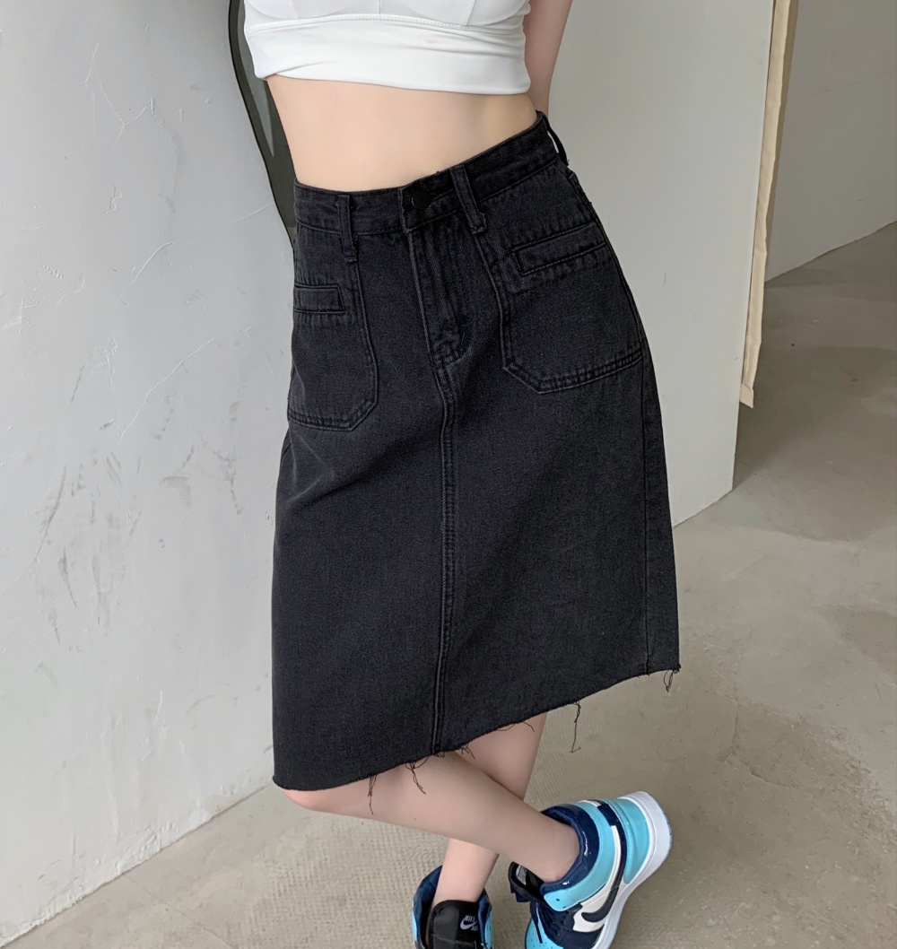 Slim package hip high waist spring skirt for women