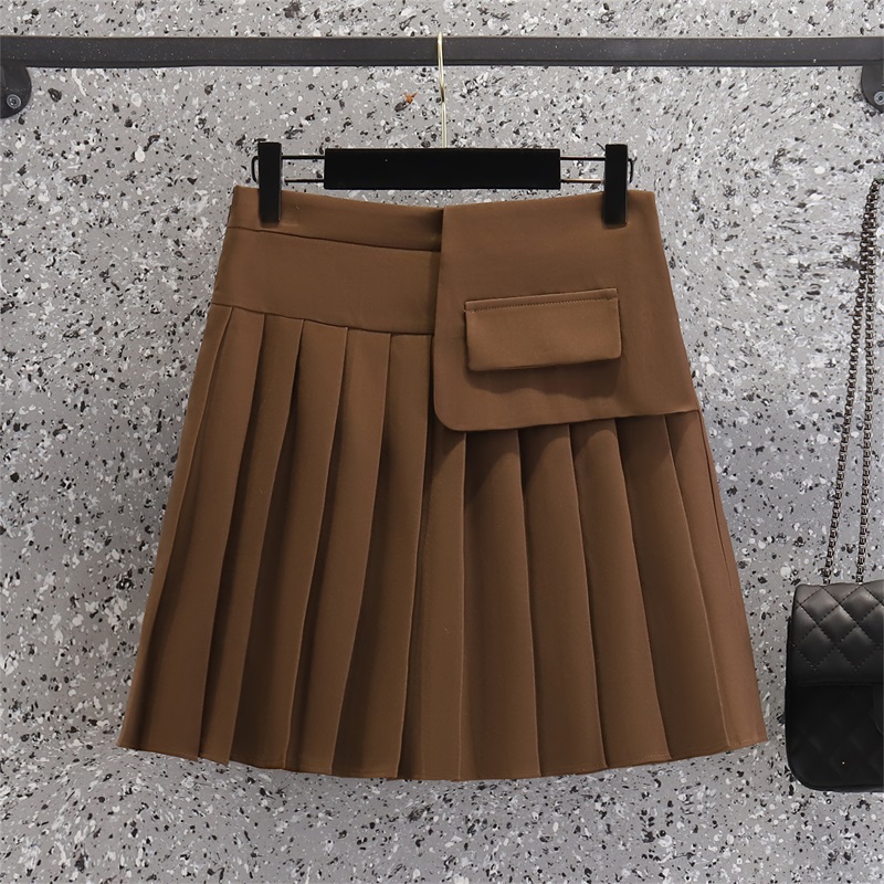 Fat pleated irregular large yard skirt for women