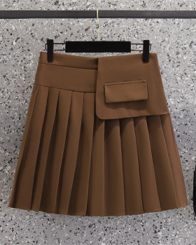 Fat pleated irregular large yard skirt for women