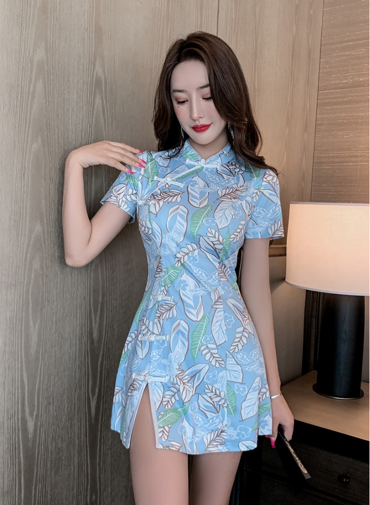 Sexy autumn cheongsam overalls dress for women