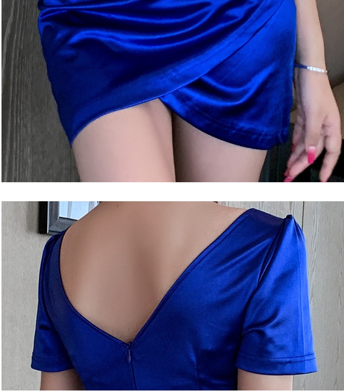 Sexy low-cut package hip slim V-neck dress for women