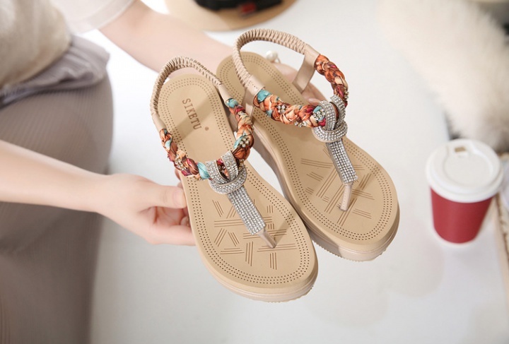 Seaside colors sandy beach slipsole sandals for women