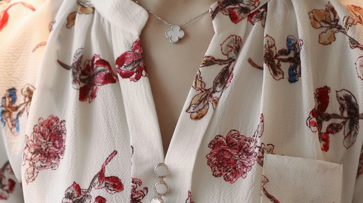 Long sleeve printing tops Korean style spring shirt for women