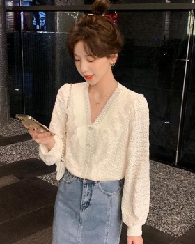 Fashion lace large yard Western style spring shirt for women