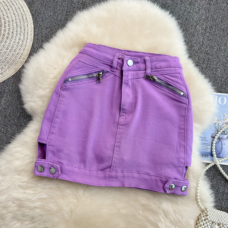 Summer denim skirt Korean style short skirt for women