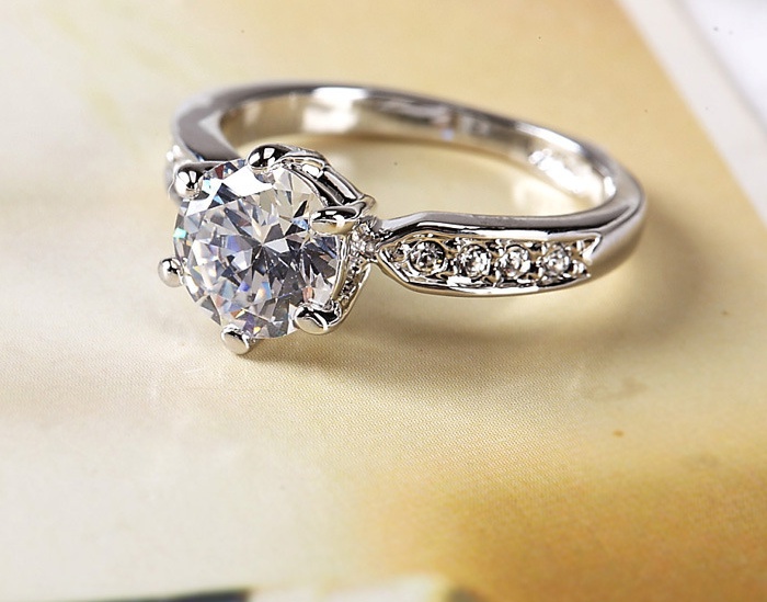 Zircon rhinestone crystal Korean style ring for women