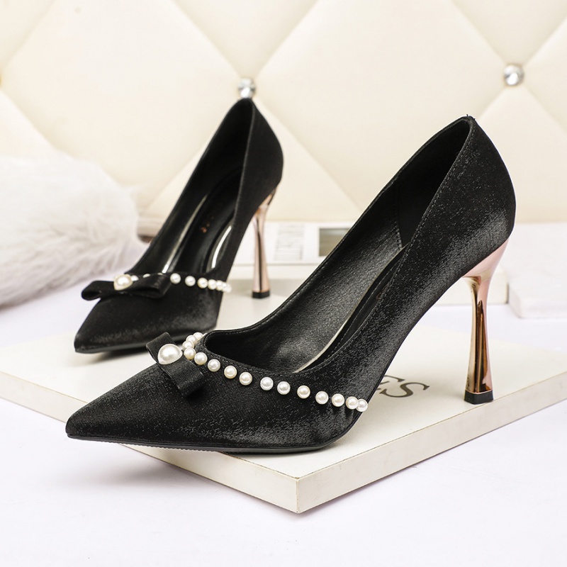 Slim satin high-heeled shoes fashion shoes for women