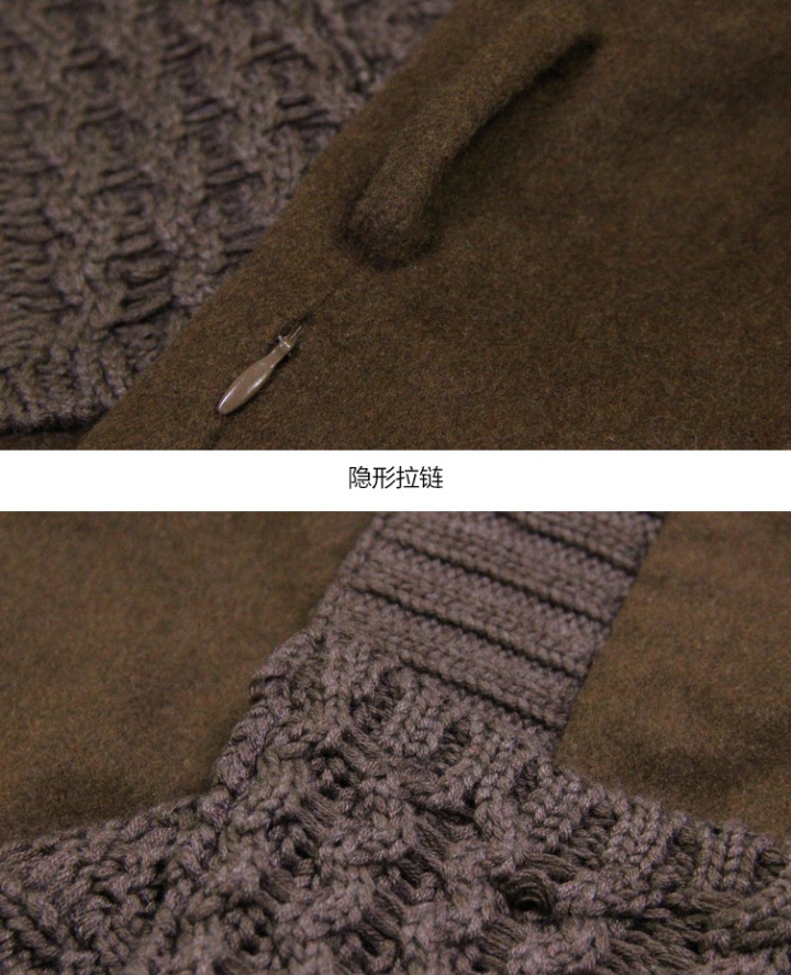 Pseudo-two slim belt retro winter shawl