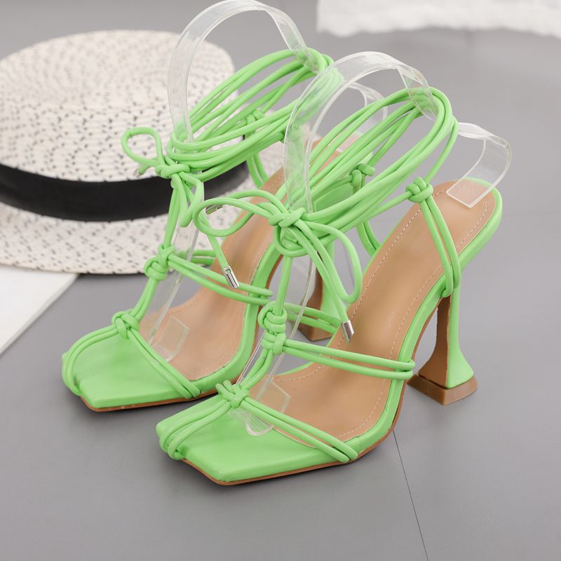 Spring and summer square head sandals