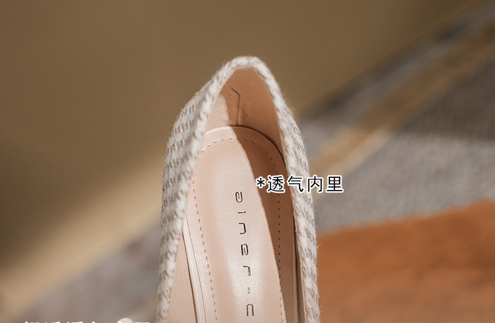Pointed metal high-heeled shoes fine-root shoes for women