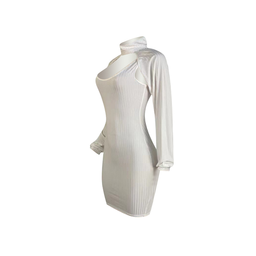 Lantern sleeve dress shawl 2pcs set for women