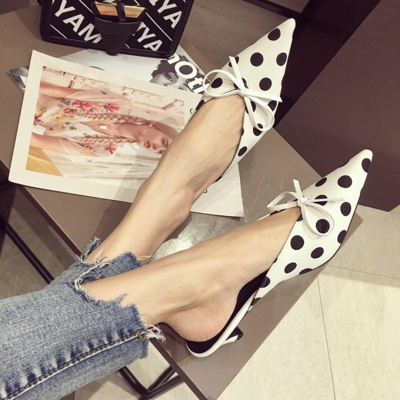 Bow European style spring and summer slippers for women