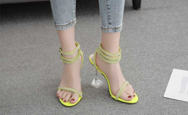 Large yard rhinestone shoes high-heeled summer sandals