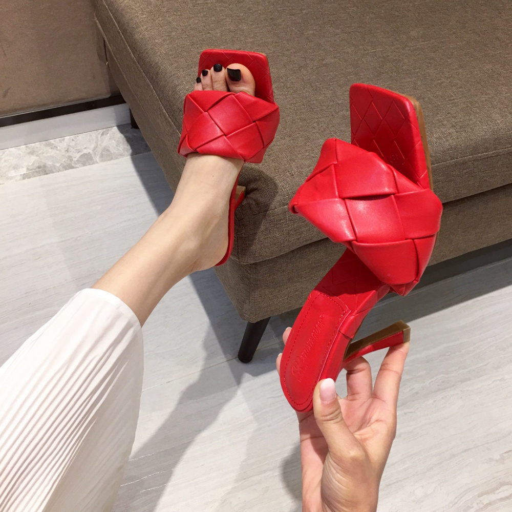 High-heeled slippers European style sandals for women