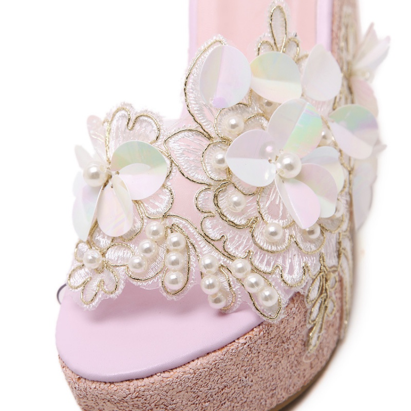 Sweet summer slippers transparent sandals for women