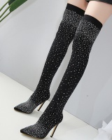 Pointed fine-root winter nightclub elasticity boots