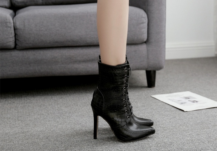 Pointed stilettos autumn and winter short boots for women