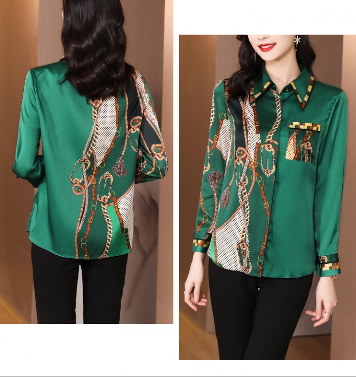 Long sleeve spring and autumn tops fashion shirt for women